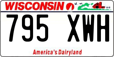 WI license plate 795XWH