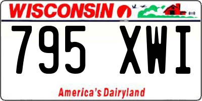 WI license plate 795XWI