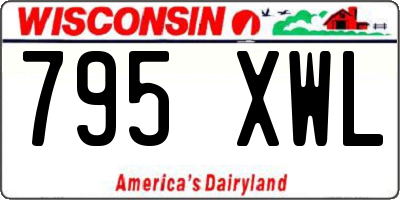 WI license plate 795XWL