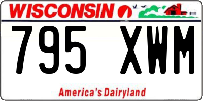 WI license plate 795XWM