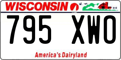 WI license plate 795XWO