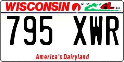 WI license plate 795XWR