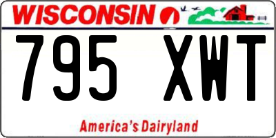 WI license plate 795XWT