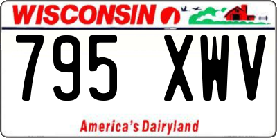 WI license plate 795XWV