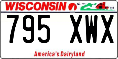 WI license plate 795XWX