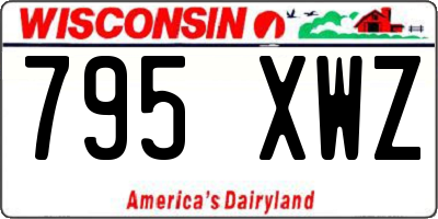 WI license plate 795XWZ