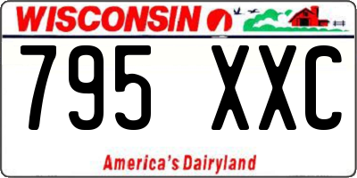 WI license plate 795XXC
