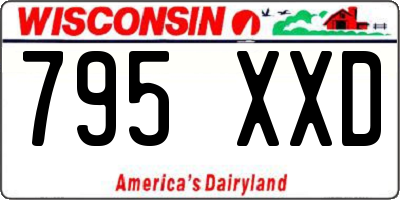 WI license plate 795XXD