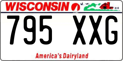 WI license plate 795XXG