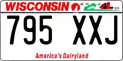 WI license plate 795XXJ