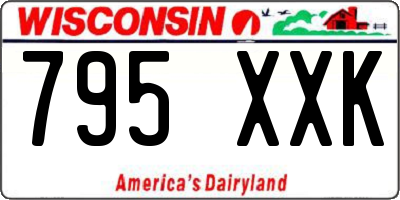 WI license plate 795XXK