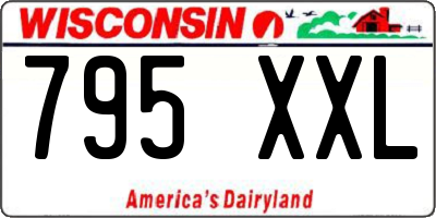 WI license plate 795XXL