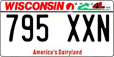 WI license plate 795XXN