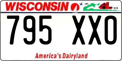 WI license plate 795XXO