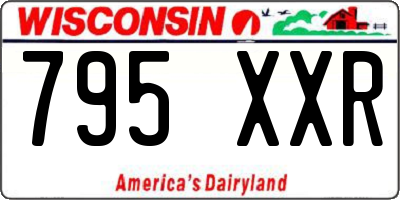 WI license plate 795XXR