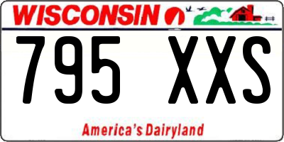 WI license plate 795XXS