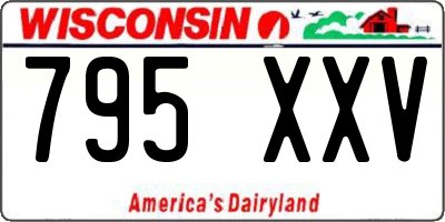 WI license plate 795XXV