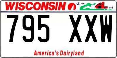 WI license plate 795XXW