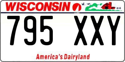WI license plate 795XXY