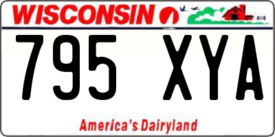 WI license plate 795XYA