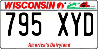 WI license plate 795XYD