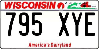 WI license plate 795XYE