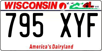 WI license plate 795XYF