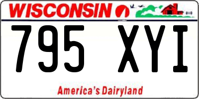 WI license plate 795XYI