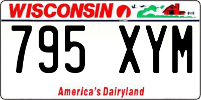 WI license plate 795XYM