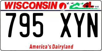 WI license plate 795XYN