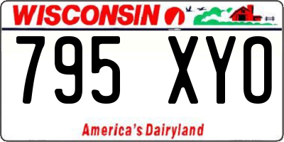 WI license plate 795XYO