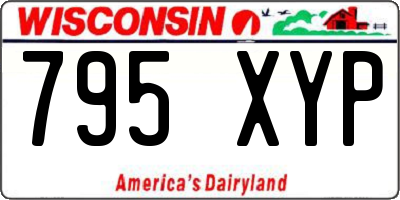 WI license plate 795XYP