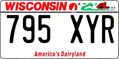 WI license plate 795XYR