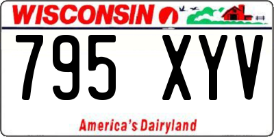 WI license plate 795XYV