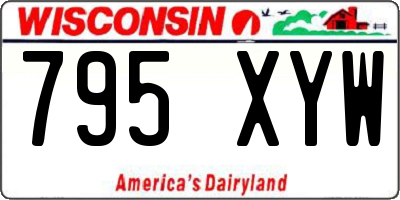 WI license plate 795XYW