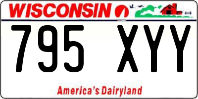 WI license plate 795XYY