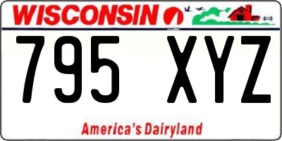 WI license plate 795XYZ