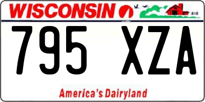 WI license plate 795XZA
