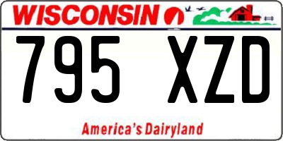 WI license plate 795XZD