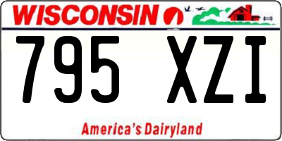 WI license plate 795XZI