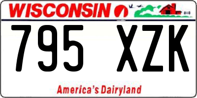 WI license plate 795XZK