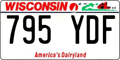 WI license plate 795YDF