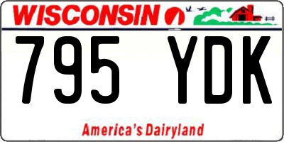 WI license plate 795YDK