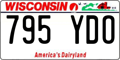 WI license plate 795YDO