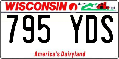 WI license plate 795YDS