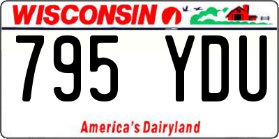 WI license plate 795YDU