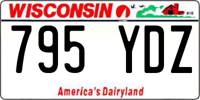 WI license plate 795YDZ