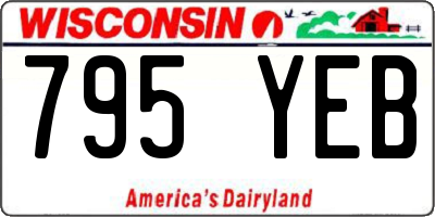 WI license plate 795YEB