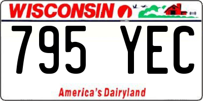 WI license plate 795YEC