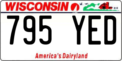 WI license plate 795YED